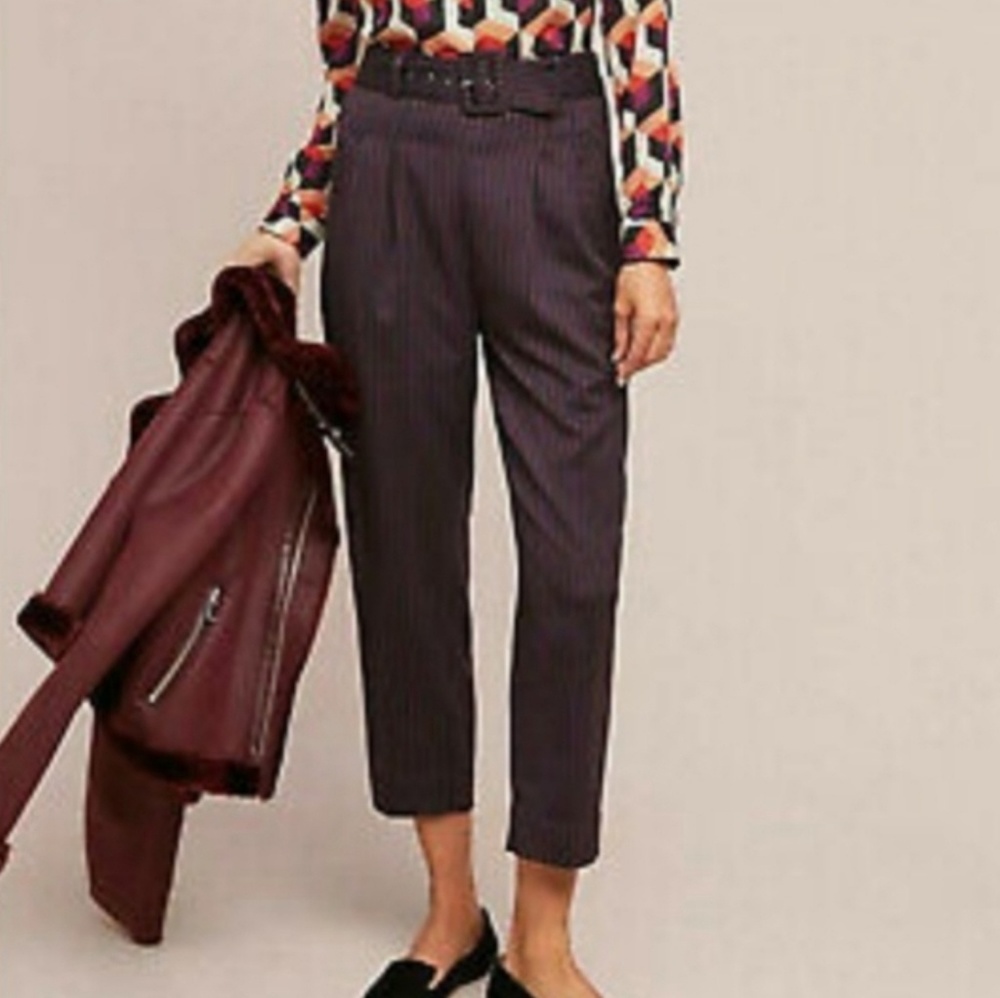 Anthropologie Cartonnier Highrise Cropped Trousers